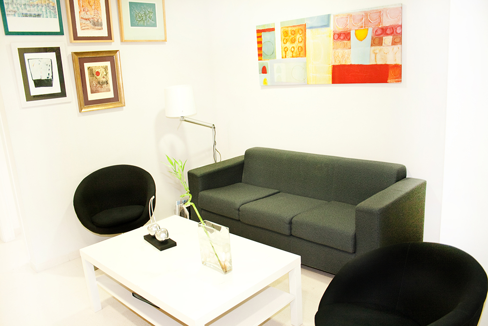 Sala de espera del Centro Dermatológico Estético